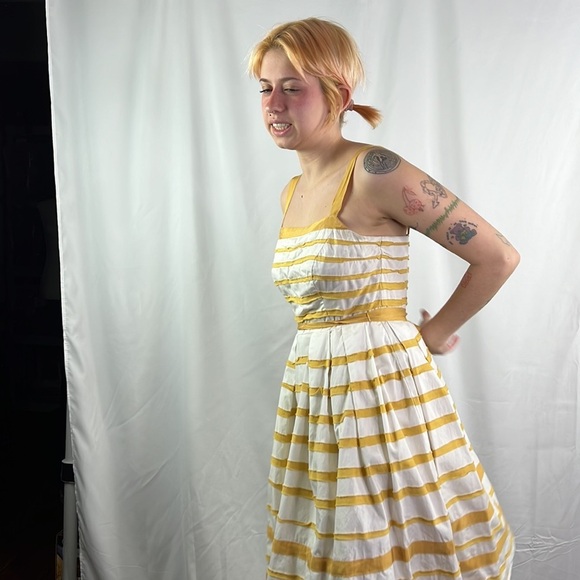 Anthropologie Moulinette Soeurs Cotton Sundress with Waist Tie - Picture 4 of 13